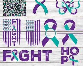 Suicide Prevention Ribbon Bundle, Mental Health SVG PNG AI (Digital Download)
