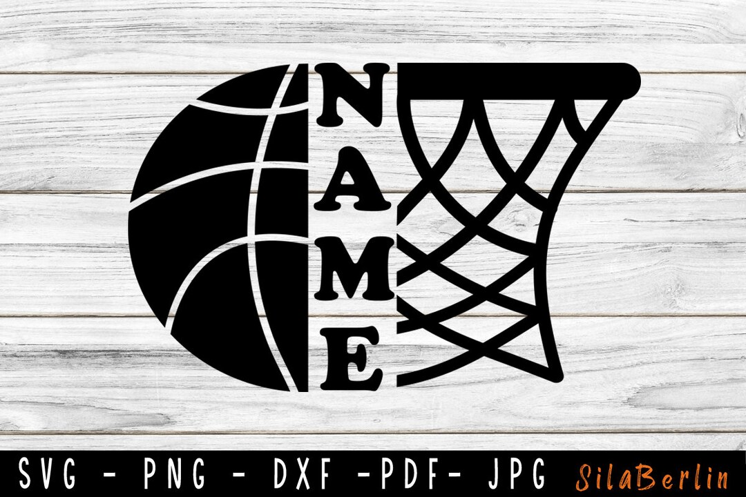 Basketball Monogram SVG, Basketball SVG, Split Monogram, Basketball