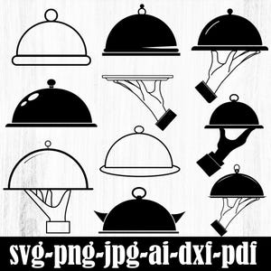 Catering SVG, keuken clipart, catering clipart, ober SVG, keuken SVG, koken SVG, catering lade SVG, chef SVG, SVG-bestanden voor de Cricut