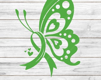 Schmetterling Mentalgestaltung Schleife SVG-Datei (Digitaler Download)