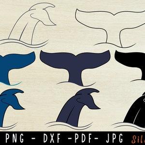 Whale Tail Svg Bundle, Whale SVG, Whale Cut File, Whale Clipart, Sea Life Clipart, Whale Tail Clipart, SVG files for Cricut,