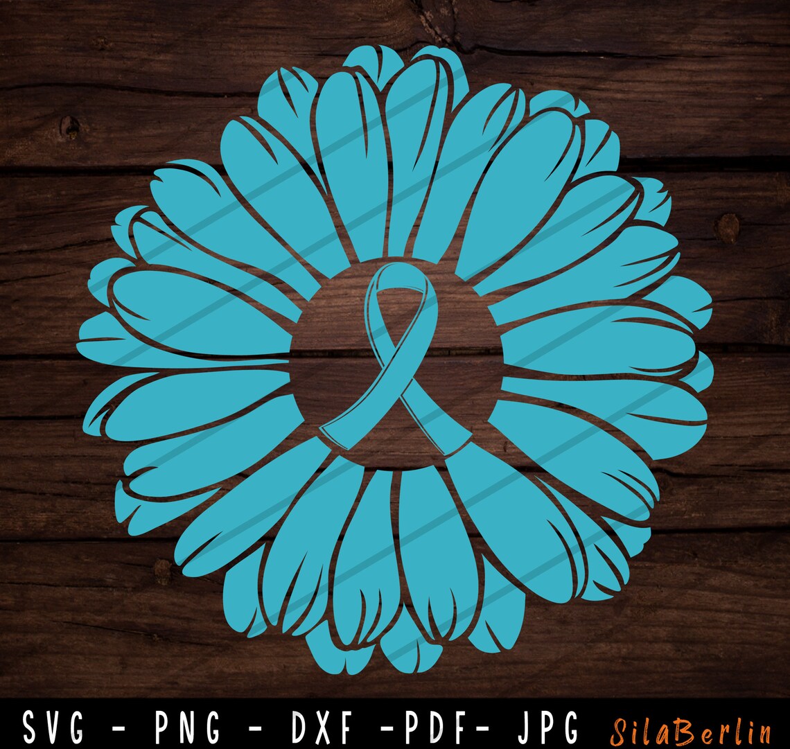 Sunflower Ovarian Cancer SVG Ovarian Cancer svg Cancer | Etsy