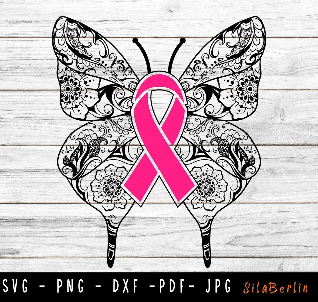Butterfly Breast Cancer SVG, Breast Cancer Svg,breast Cancer Awareness