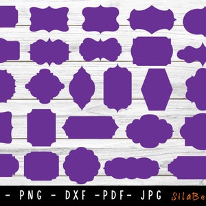 Frames SVG, Label Svg, Shapes Svg, Signs svg,  Frame template, Frame clipart, Vintage Frames Svg,  Frames Cut File, Frames Silhouette