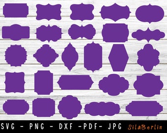 Vintage Frames SVG Bundle: Label, Shapes, Signs (Digital Download)