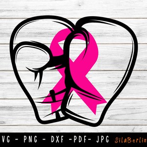 Pink Ribbon Breast Cancer Awareness Svg Png Dxf Jpg (Digital Download)