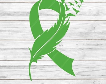 Schmetterling Mentale Gesundheit Ribbon SVG: Bewusstsein Monat Cricut Datei (Digitaler Download)