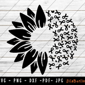 Skin Cancer Awareness SVG, Skin Cancer Support svg, Skin Cancer Survivor ,Skin Cancer Black Ribbon Svg, Cancer Awareness, Instant Download