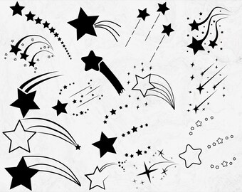 Shooting Star Svg, Shooting Star Svg Bundle, Star, Star Svg