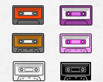 Cassette SVG Bundle: Retro Music Clipart (Digital Download)