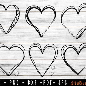 Doodle Heart SVG Bundel, Hart SVG Bundel, Handgetekend Hart svg, Schets Hart Svg, Liefde Svg, Valentine Svg, Cut Files Cricut, Silhouet