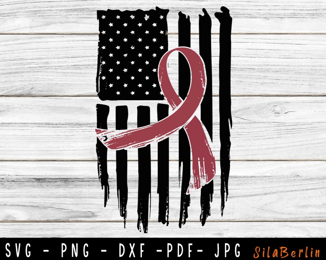 Multiple Myeloma USA Flag SVG, Multiple Myeloma Awareness, Fight Flag