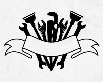 Plumber Tools SVG: Wrench, Plunger Clipart (Digital Download)