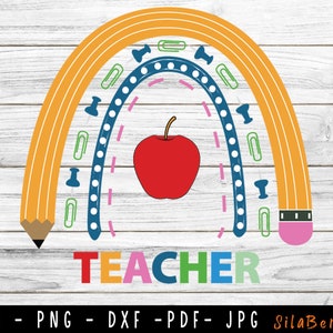 Teacher Life Svg, Teacher Rainbow svg, Back to School, Teacher Gift, Teacher Shirt svg, Teacher Quote svg, Teacher Sayings, Cricut Cut File