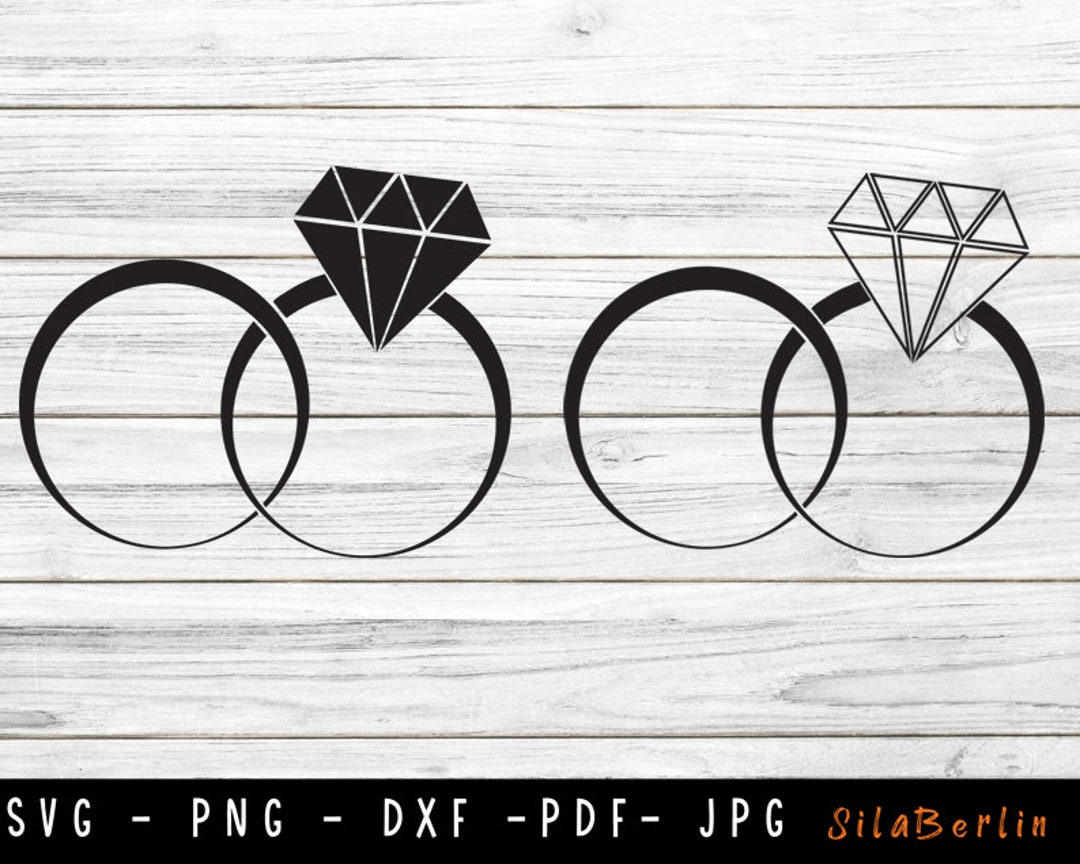 Diamond Ring SVG: Wedding Clipart, Cricut Cut Files - Etsy