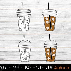 Iced Coffee svg, Iced Coffee Tumbler svg, Coffee Vector, Iced Coffee Cup PNG, Coffee Cup Bundle svg, Coffee Cup SVG, SVG Files for Cricut