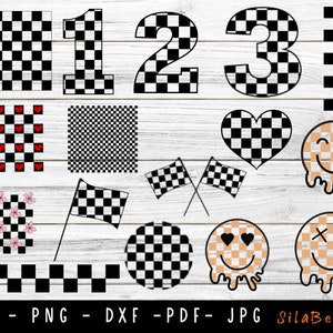 Checkered Bundle SVG, Checkered Pattern Svg, Seamless Checkered Pattern,  Checkered Cut File Cricut Clipart Silhouette Png