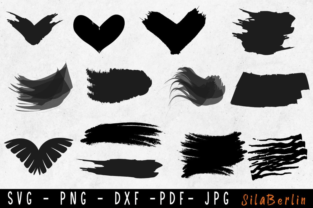 Paint Brush Strokes SVG , Brush Stroke Svg, Brush SVG, Hand Drawn Brush