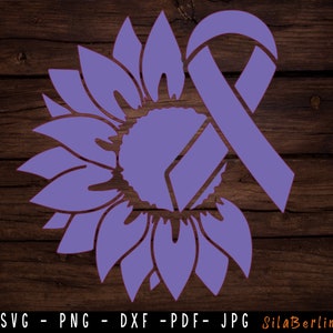 Sunflower Pancreatic Cancer SVG, Pancreatic Cancer svg, Cancer Awareness Svg, Ribbon Svg, Pancreatic Cancer png, Svg cut file to use  Cricut