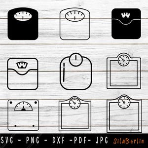 Bathroom Scales SVG Bundle, Bathroom Svg, Scale Cut File, Bathroom Clipart, Diet SVG, Weighing Scale, Weight Watcher, Svg files for Cricut