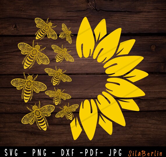 Gift Cutting Board : Sunflower Vintage Bee Flower Floral Yellow Decor  Painting