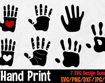 Lot SVG imprimé à la main : fichiers de coupe silhouette (téléchargement instantané)