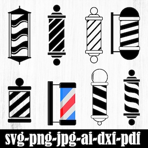 Barber Pole SVG, Barber Shop Svg, Haircut Svg, Barber Vector Svg, Barber Clipart Svg, Hairdresser Svg, Cut Files, SVG files for Cricut