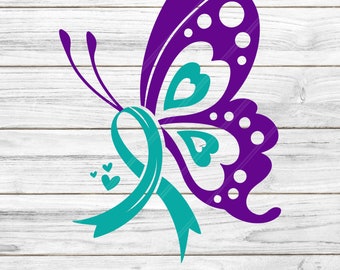 Butterfly Suicide Prevention SVG,  Suicide Prevention Awareness Svg, Semicolon svg, You Matter svg, Mental Health Hope Ribbon