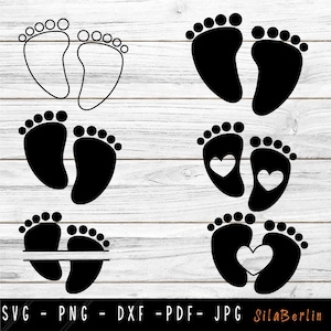 Baby Fußabdruck SVG, Geburtstag svg, Baby Fußabdruck svg, Neugeborenen svg, Babyfüße, Baby-Svg-Dateien, Babyfüße-Druck-Svg-Schnittdatei Cricut