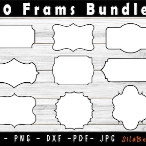 Frames SVG, Label Svg, Shapes Svg, Signs svg,  Frame template, Frame clipart, Vintage Frames Svg,  Frames Cut File, Frames Silhouette