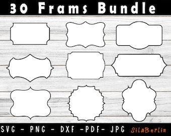 Vintage Frames SVG Bundle: Label, Shapes, Signs (Digital Download)