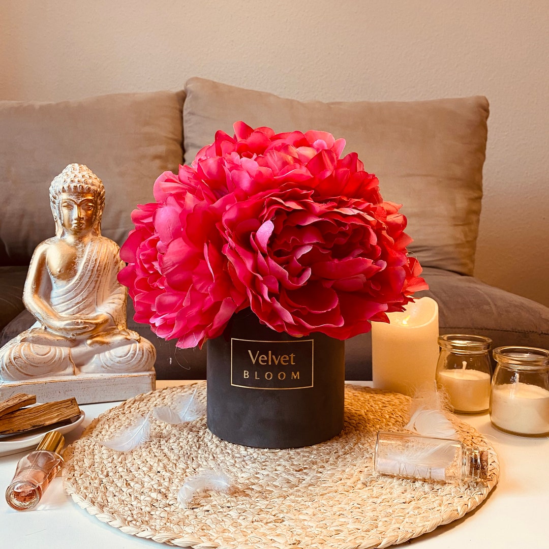 Peony Flowerbox, Artificial Flower, Real Touch Flowers Arrangement