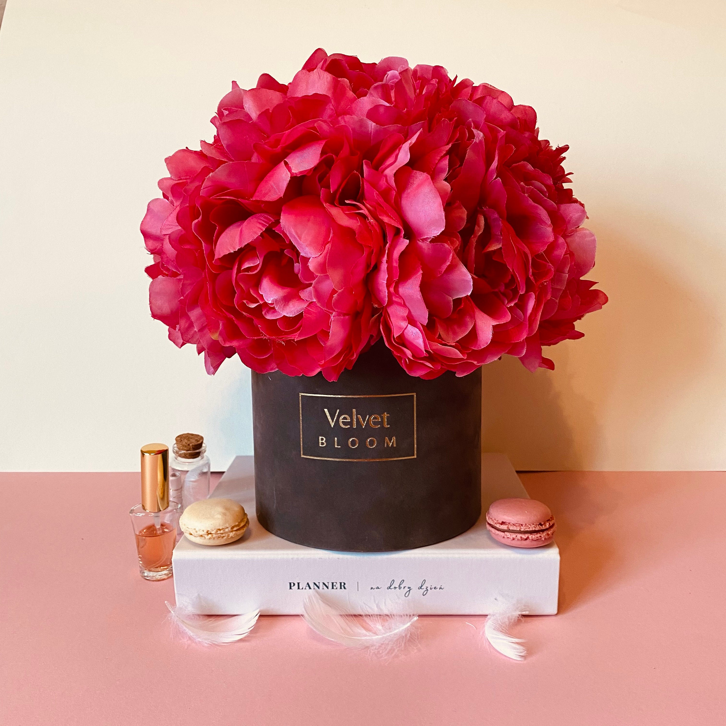 Peony Flowerbox, Artificial Flower, Real Touch Flowers Arrangement