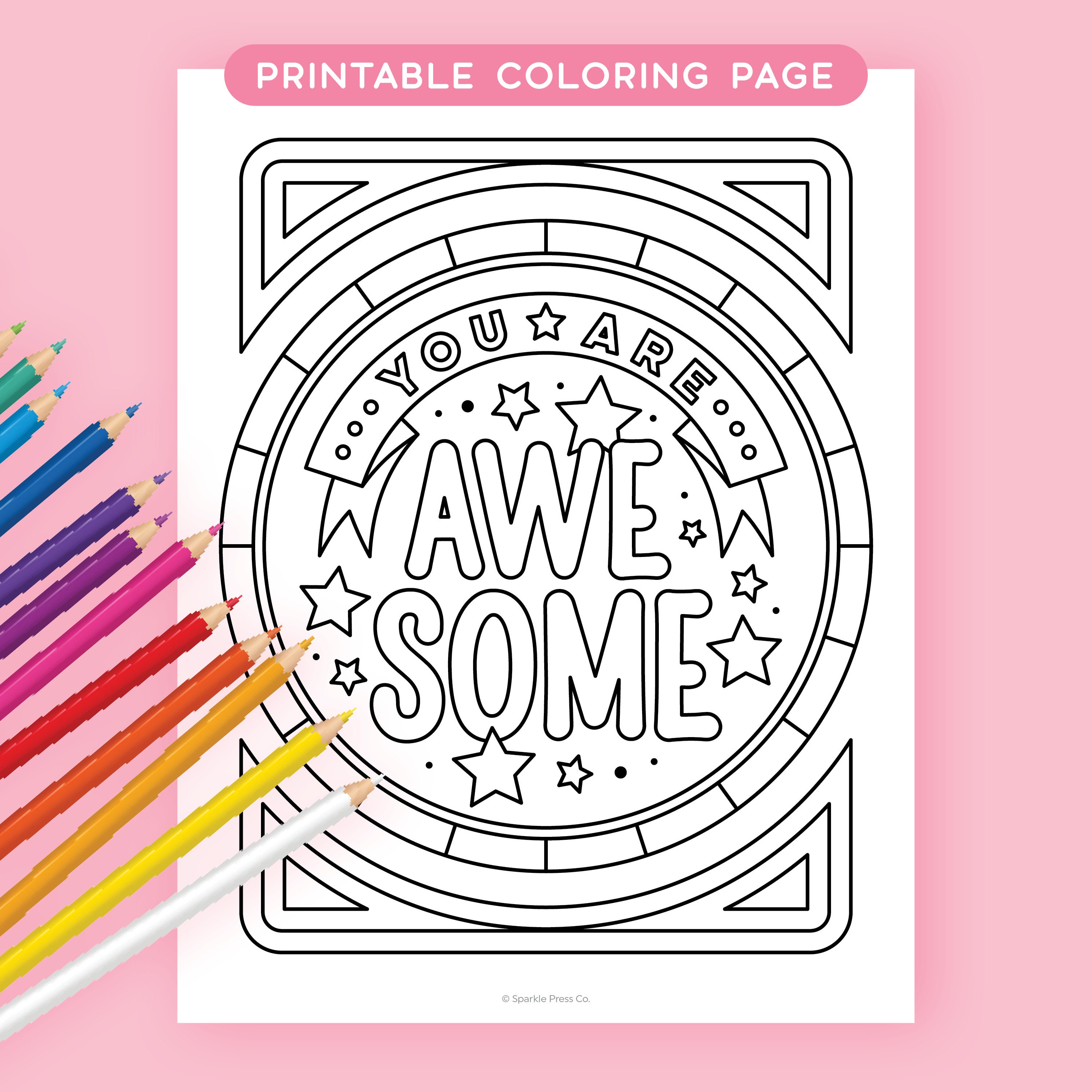 Printable Coloring Page, Coloring Page for Adults, Coloring Page ...