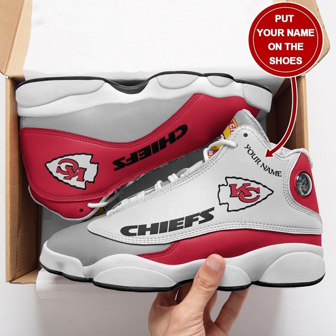 Custom Kansas City Chiefs JD13 Shoes NFL Sport Shoes Running Etsy
