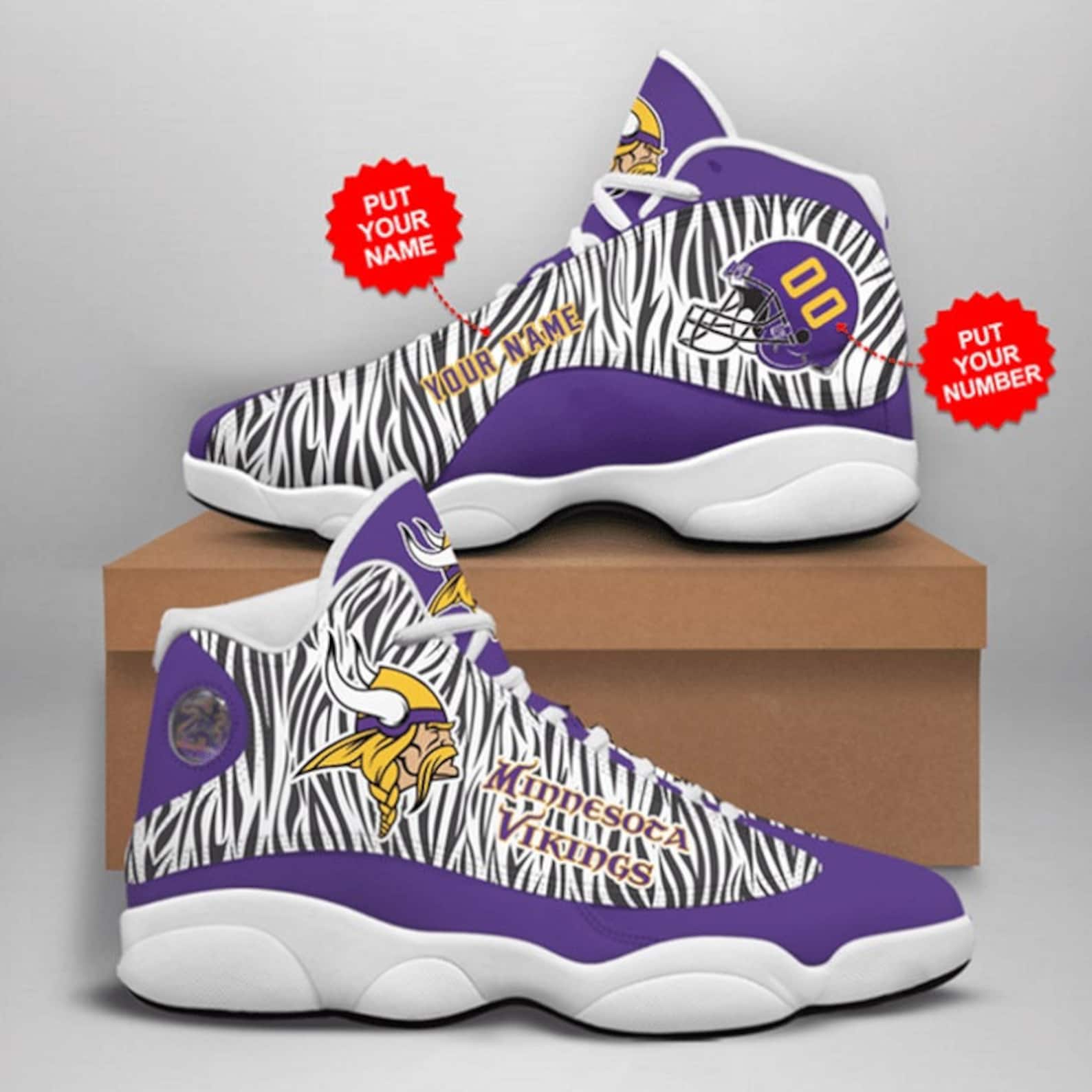 Custom Minnesota Vikings JD13 Shoes NFL Sport Shoes Custom Minnesota Vikings JD13 Shoes NFL Sport Shoes