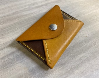 Cartera de tarjeta/Titular de la tarjeta/Monedero de bolsillo delantero/Monedero delgado/Monedero minimalista/Monedero de cuero/Monedero hecho a mano/Cuero hecho a mano/Monedero delgado/Niza