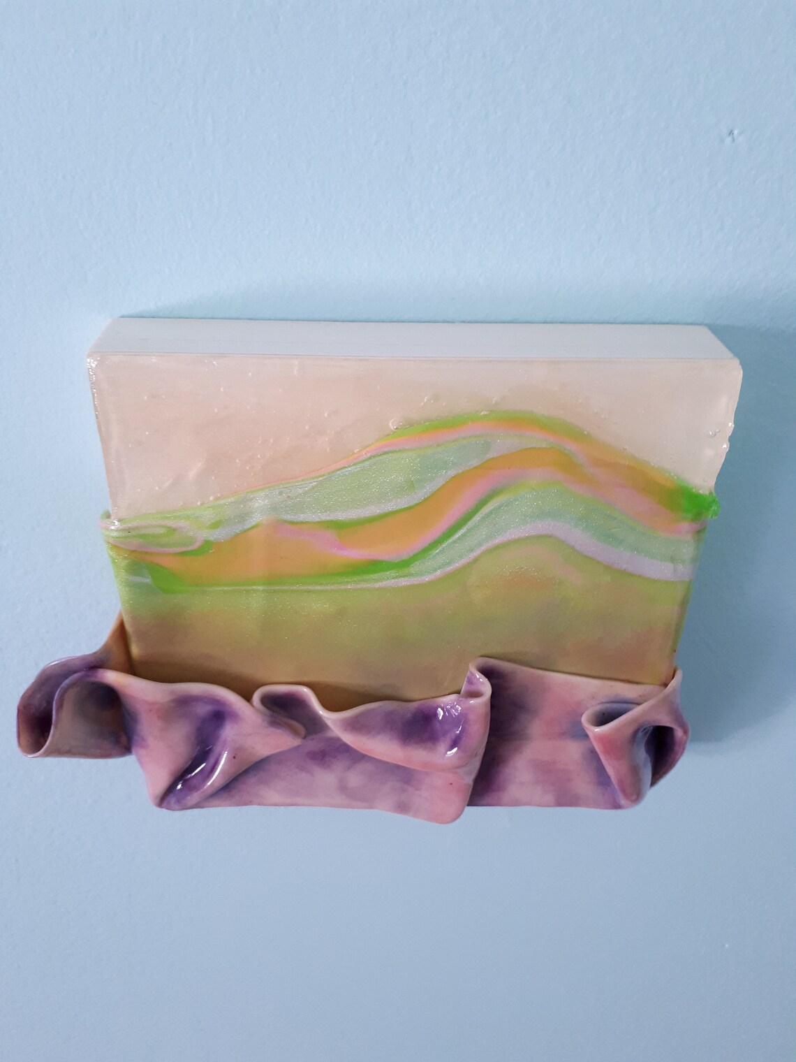 Drapery and Slime Clay on Wood Panel Etsy