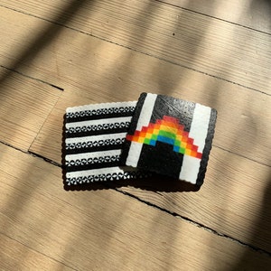 Black/ White Hologram Rainbow Coasters—2-pack