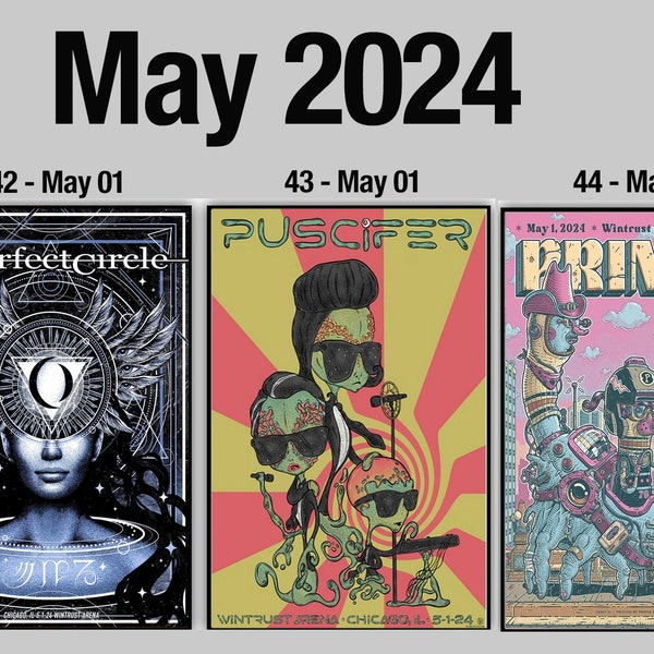 SESSANTA Primus and Puscifer & A Perfect Circle At The Wintrust Arena On May 1 2024 In Chicago IL Wall Decor Poster