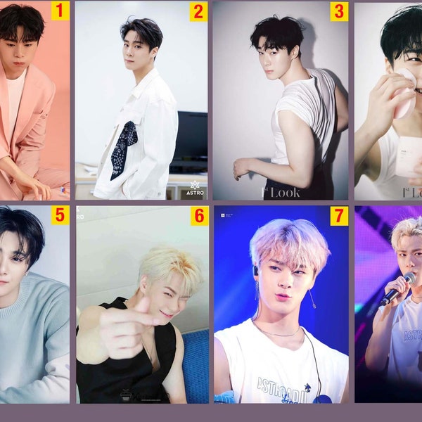 Astro Moonbin Poster coréen Pop Kpop Boy Group Band Idol Cover Art, Jinjin Cha Eunwoo Rocky Moonbin Sanha Poster