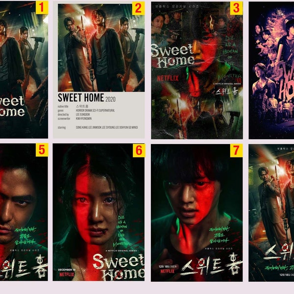 Sweet Home Korean Season 2 Poster, Kdrama Poster, Star Song Kang Korean Drama Poster, Sweet Home 2024 (Song Kang, Cha Hyun-Su) TV Poster