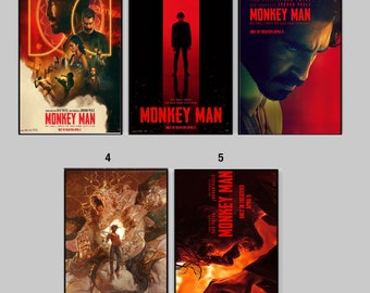 Monkey Man Movie April 5 2024 Fan Gifts Home Decor Poster, Canvas Wall Art Film Print, Art Poster for Gift