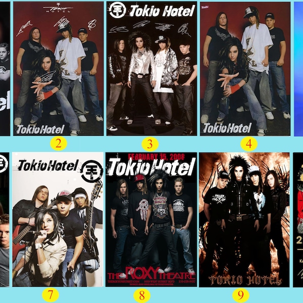 Tokio Hotel Poster Rockbandposter Coole poster Albumhoes Posters Muziekposter Decoratieve schilderijen Vintage poster