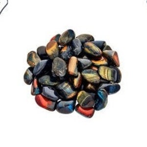 BLUE TIGERS EYE Tumbled Stone Chips, Confidence, Good Fortune, Willpower, Tiger&#39;s Eye Tumbled Stone, Loose Tigers Eye, Tigers Eye Gemstone,