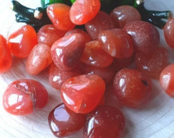 CARNELIAN, Tumbled, Tumbled Carnelian, Medium Tumbled, Tumbled Stones, Tumbled Gemstones, Orange Tumbled, Sacral Tumbled, Carnelian pocket