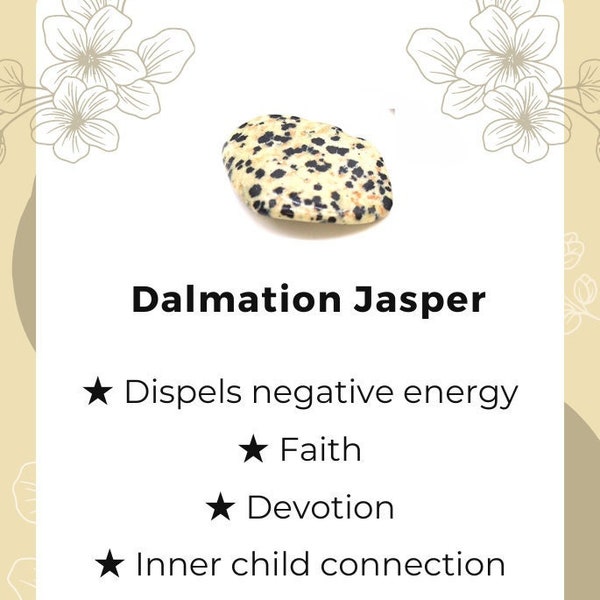 DALMATION JASPER CRYSTAL, Jasper Tumbled Stone, Loose Jasper, Tumbled Stone Jasper, Jasper Loose, Natural Jasper, Healing, Gemstones