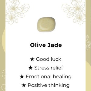 JADE TUMBLED STONE, Green Jade, Loose, Gemstone, Healing Crystals and Stones, Stone image 2