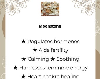 CANCER BIRTH STONE, Hormone Balancing Stone, Moonstone Crystal, Loose Moonstone, Moonstone Tumbled Stone, Moonstone Gemstone, Femininity