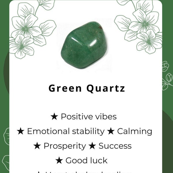 GREEN QUARTZ TUMBLED Stone, Loose Green Quartz, Quartz Green Loose, Tumbled Stone, Gemstones, Healing Crystals, Healing Stones, Heart Chakra